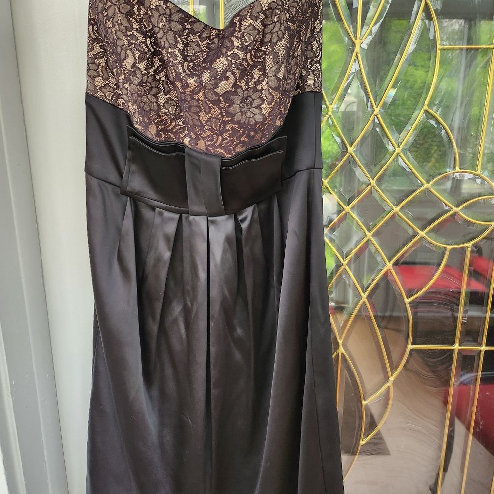 Satin Black Dress worn with or without strap